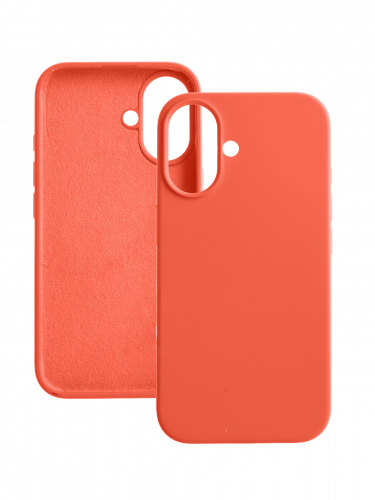 Чехол-накладка для iPhone 16 VEGLAS SILICONE CASE закрытый оранжевый (13) - фото