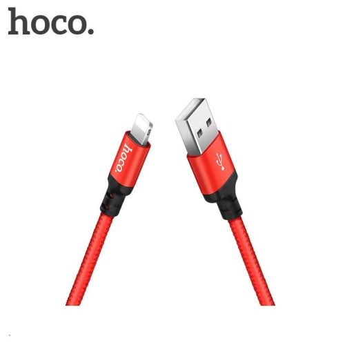 Кабель USB Lightning 8Pin HOCO X14 Times Speed 2.0A 1м черно-красный оптом, в розницу Центр Компаньон фото 2