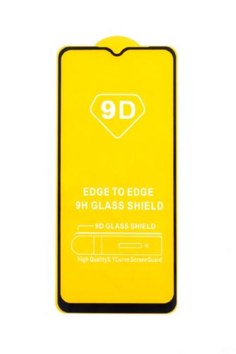 Защитное стекло для Realme C31 FULL GLUE (желтая основа) пакет черный - фото
