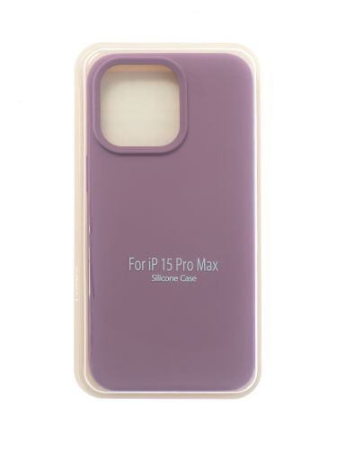 Чехол-накладка для iPhone 15 Pro Max VEGLAS SILICONE CASE NL закрытый лавандовый (62) оптом, в розницу Центр Компаньон