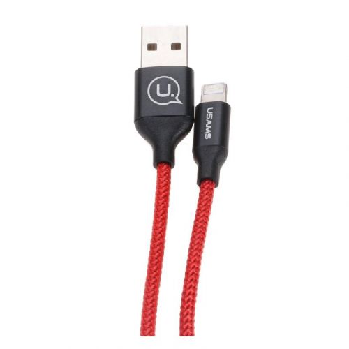 Кабель USB 2в1 MicroUSB-Lightning 8Pin USAMS US-SJ161 U-Suit 1.2м красный - фото