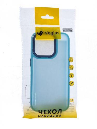 Чехол-накладка для iPhone 15 Pro VEGLAS Fog Glow синий оптом, в розницу Центр Компаньон фото 3
