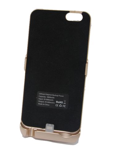 Внешний АКБ чехол для iPhone 6 (4.7) NYX X388 3800mAh золотой стразы оптом, в розницу Центр Компаньон фото 3