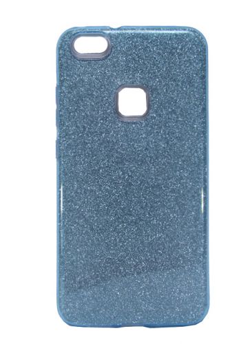 Чехол-накладка для HUAWEI P10 Lite JZZS Shinny 3в1 TPU синяя - фото