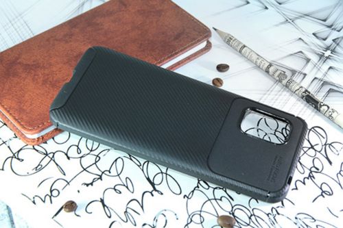 Чехол-накладка для XIAOMI Mi10 Lite BECATION BEETLES CARBON TPU ANTISHOCK черный - фото фото 3
