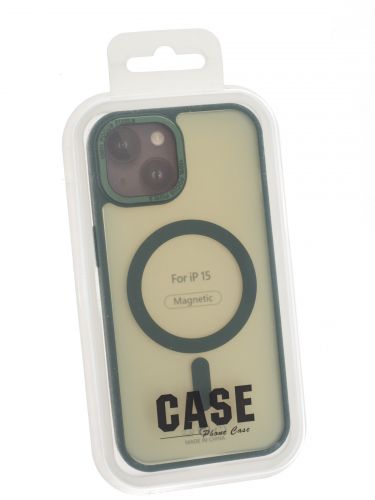 Чехол-накладка для iPhone 15 VEGLAS Fog Magnetic зеленый оптом, в розницу Центр Компаньон фото 4