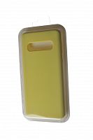 Чехол-накладка для Samsung G973 S10 SILICONE CASE желтый (20) - фото