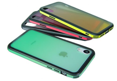 Чехол-накладка для iPhone XR GRADIENT TPU+Glass зеленый оптом, в розницу Центр Компаньон фото 3