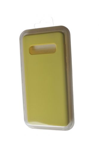Чехол-накладка для Samsung G973 S10 SILICONE CASE желтый (20) - фото