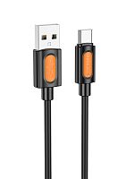 Кабель USB Type-C BOROFONE BX114 Structure 3A 1м черный - фото