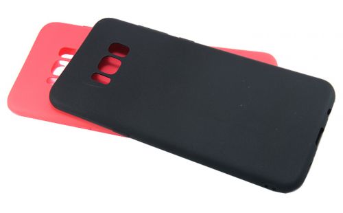 Чехол-накладка для Samsung G955 S8 Plus FASHION TPU матовый б/отв черный - фото