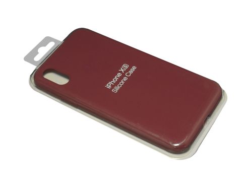 Чехол-накладка для iPhone X/XS SILICONE CASE закрытый бордовый (52) оптом, в розницу Центр Компаньон фото 2