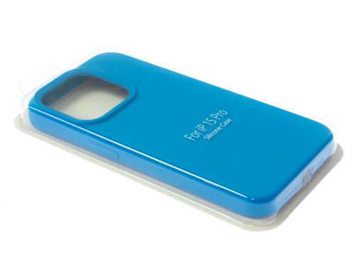 Чехол-накладка для iPhone 15 Pro VEGLAS SILICONE CASE NL закрытый синий (3) оптом, в розницу Центр Компаньон фото 2