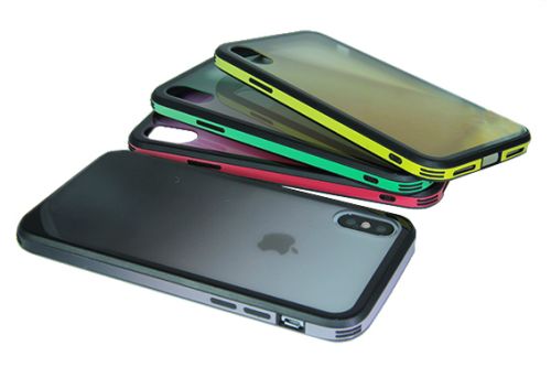 Чехол-накладка для iPhone XS Max GRADIENT TPU+Glass черный оптом, в розницу Центр Компаньон фото 3