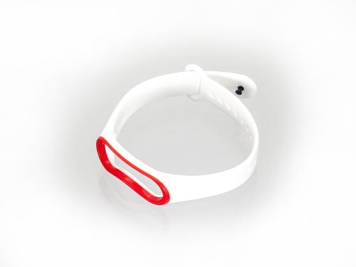 Ремешок для Xiaomi Band 3/4 Sport бело-красный оптом, в розницу Центр Компаньон фото 3