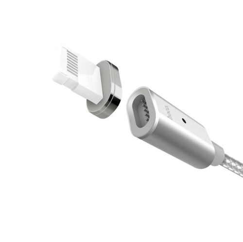 Кабель USB Lightning 8Pin HOCO U16 Magnetic absorption 1.2m серебро - оптовая продажа фото 3 Кабель USB Lightning 8Pin HOCO U16 Magnetic absorption 1.2m серебро - фото фото 3