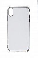 Чехол-накладка для iPhone XS Max ELECTROPLATED TPU DOKA серебро - фото