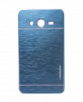 Чехол-накладка для Samsung G355 MOTOMO металл/пластик синий - фото