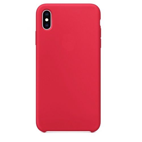 Чехол-накладка для iPhone X/XS SILICONE CASE 007001 красный - фото