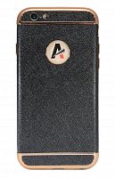 Чехол-накладка для iPhone 6/6S ANYLAND TPU+Кожа черный - фото