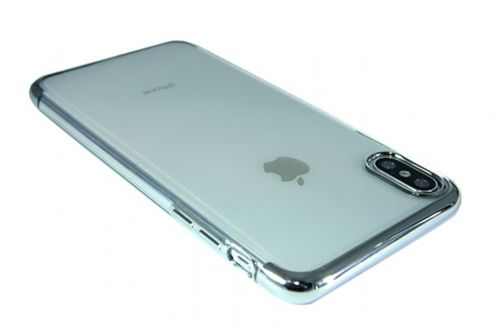 Чехол-накладка для iPhone XS Max ELECTROPLATED TPU DOKA серебро - фото фото 2