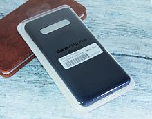 Чехол-накладка для Samsung G975F S10 Plus SILICONE CASE закрытый темно-синий (8) - фото