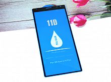 Купить Защитное стекло для Sony Xperia 10 Plus 11D FULL GLUE (синяя основа) пакет черный оптом, в розницу в ОРЦ Компаньон