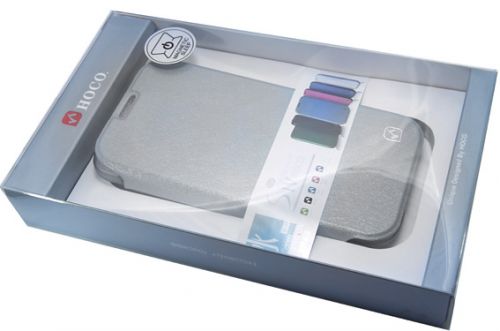 Чехол-книжка для Samsung i9500 HOCO ICE серый ГОРИЗОНТ - фото фото 2