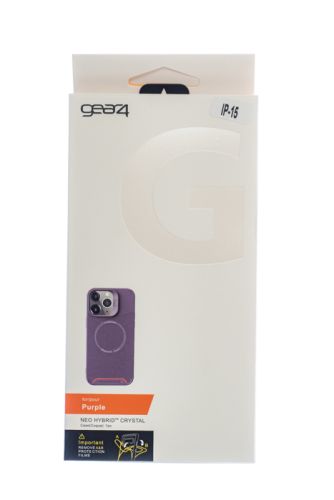 Чехол-накладка для iPhone 15 GEAR4 TPU поддержка MagSafe коробка фиолетовый оптом, в розницу Центр Компаньон фото 4