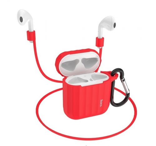 Чехол для наушников Airpods HOCO WB10 красный - оптовая продажа Чехол для наушников Airpods HOCO WB10 красный - фото