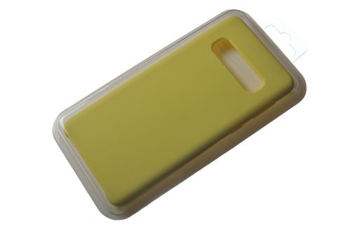 Чехол-накладка для Samsung G973 S10 SILICONE CASE желтый (20) - фото фото 2