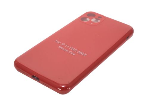 Чехол-накладка для iPhone 11 Pro Max VEGLAS SILICONE CASE NL Защита камеры красная (14) оптом, в розницу Центр Компаньон фото 2