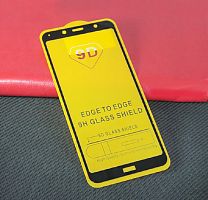 Защитное стекло для XIAOMI Redmi 7A FULL GLUE (желтая основа) пакет черный - фото