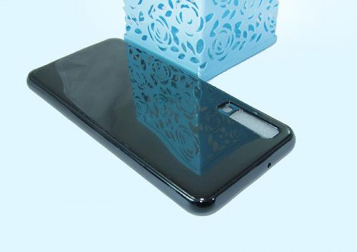 Чехол-накладка для Samsung A750F A7 2018 ELECTROPLATED TPU+PET черный - фото