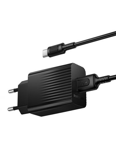 СЗУ USB BOROFONE BAS72A Spring QC3.0 3A кабель Type-C черный - оптовая продажа фото 3 СЗУ USB BOROFONE BAS72A Spring QC3.0 3A кабель Type-C черный - фото фото 3