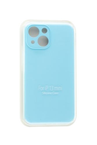 Чехол-накладка для iPhone 13 Mini VEGLAS SILICONE CASE Защита камеры светло-голубой (43), Ограниченно годен - фото