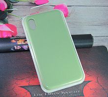 Чехол-накладка для iPhone XS Max SILICONE CASE оливковый (1) - фото