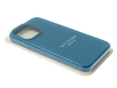 Чехол-накладка для iPhone 15 Pro Max SILICONE CASE закрытый синий деним (20) - фото фото 2