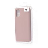 Чехол-накладка для Samsung A415F A41 VEGLAS SILICONE CASE закрытый светло-розовый (18) - фото