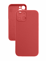Чехол-накладка для iPhone 14 Plus VEGLAS SILICONE CASE Защита камеры красная (14) - фото