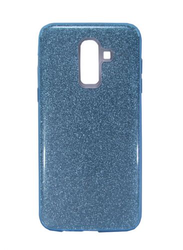 Чехол-накладка для Samsung J810F J8 2018 JZZS Shinny 3в1 TPU синяя - фото