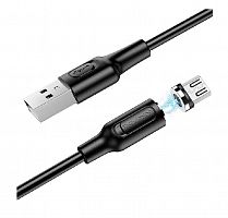 Кабель USB-Micro USB BOROFONE BX41 Amiable magnetic 2.4A 1м черный - фото