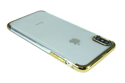 Чехол-накладка для iPhone XS Max ELECTROPLATED TPU DOKA золото - фото фото 2