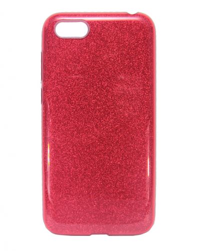 Чехол-накладка для HUAWEI Honor 7A/Y5 Prime 2018 JZZS Shinny 3в1 TPU красный - фото