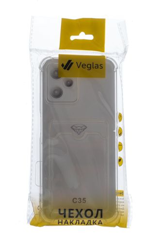Чехол-накладка для REALME C35 VEGLAS Air Pocket прозрачный оптом, в розницу Центр Компаньон фото 4