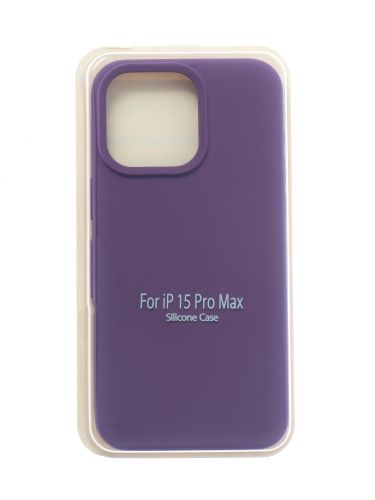 Чехол-накладка для iPhone 15 Pro Max SILICONE CASE закрытый фиолетовый (45) оптом, в розницу Центр Компаньон