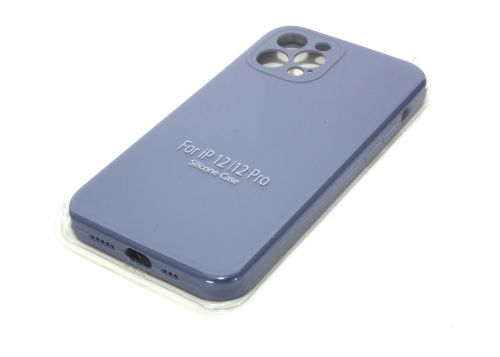 Чехол-накладка для iPhone 12 Pro VEGLAS SILICONE CASE Защита камеры голубовато-серый (46) - фото фото 2