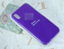 Купить Чехол-накладка для iPhone XS Max SILICONE CASE закрытый темно-сиреневый (30) оптом, в розницу в ОРЦ Компаньон