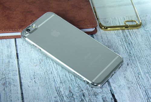 Чехол-накладка для iPhone 6/6S ELECTROPLATED TPU DOKA серебро оптом, в розницу Центр Компаньон фото 2