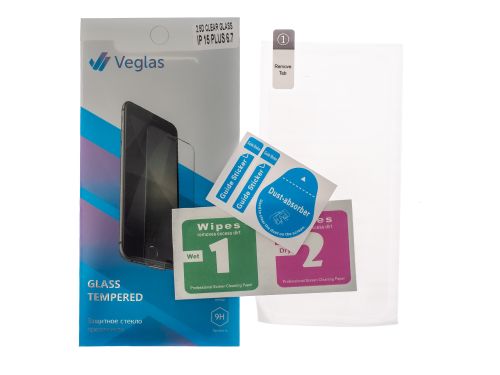 Защитное стекло для iPhone 15 Plus VEGLAS Clear 0.33mm картон оптом, в розницу Центр Компаньон фото 2